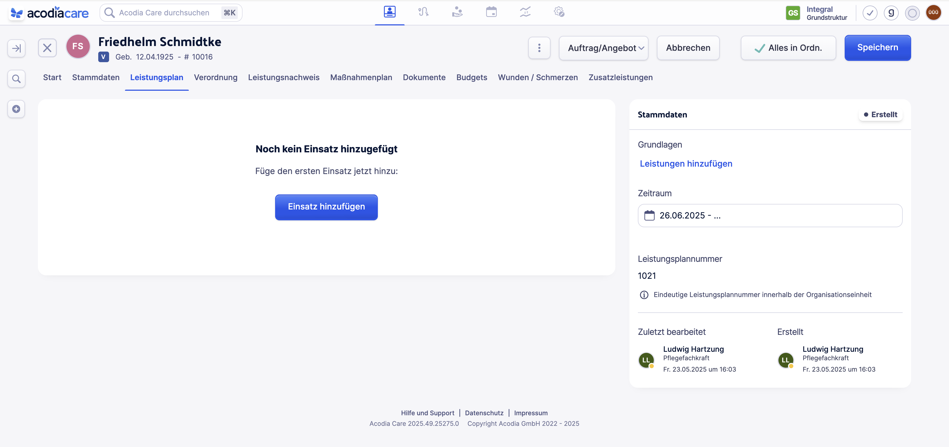 screenshot of Acodia Care